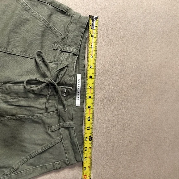 Celebrity Pink Women's Olive Cargo Pants High Rise Skinny Sz 7/28 - Picture 6 of 13